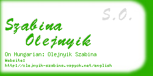 szabina olejnyik business card